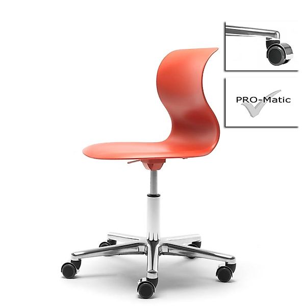 Kinderstuhl Pro 5 korallrot Aluminium polliert (+40€) Weich mit Chrom Abdec günstig online kaufen