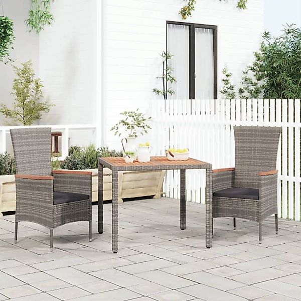vidaXL Gartentisch Gartentisch mit Holzplatte Grau günstig online kaufen