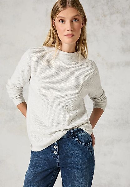 CECIL Strickpullover mit Stehkragen und Struktur-Muster günstig online kaufen