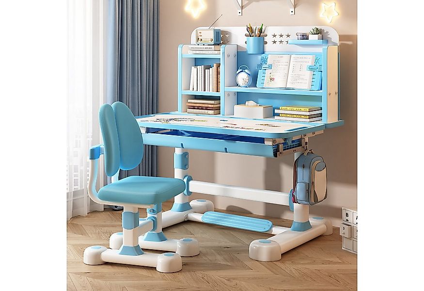Rutaqian Kinderschreibtisch Kinder-Schreibtisch- und Stuhl-Set,Höhenverstel günstig online kaufen