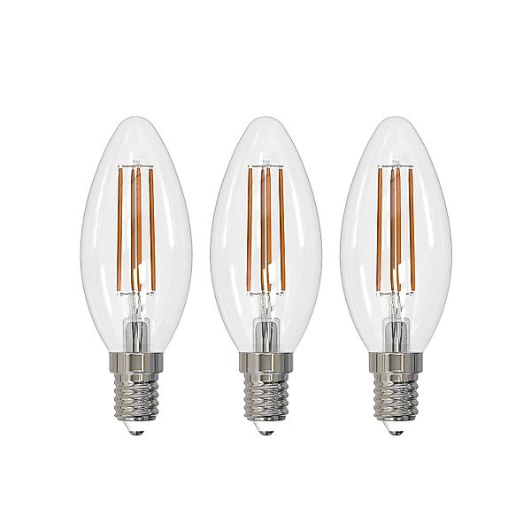 Arcchio LED-Leuchtmittel Filament E14 Kerze, 3er-Set, 2700 K günstig online kaufen