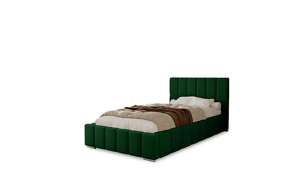 Polsterbett mit Stauraum  Ayr ¦ grün ¦ Maße (cm): B: 155 H: 100 Betten > Po günstig online kaufen