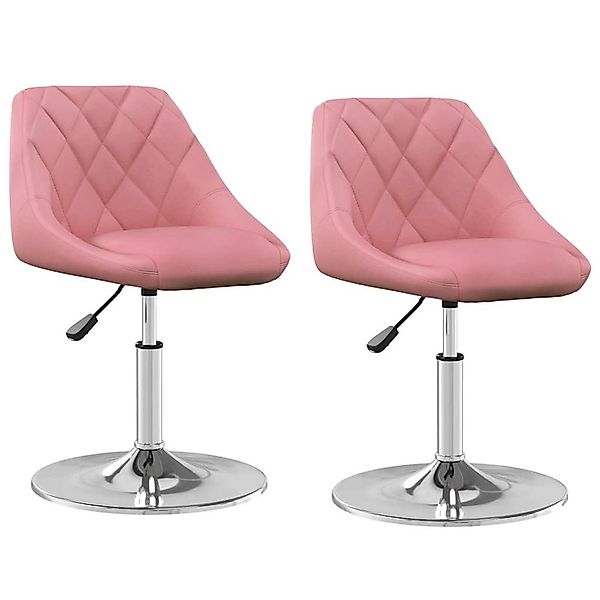 vidaXL Esszimmerstühle 2 Stk Drehbar Rosa Samt 335288 günstig online kaufen