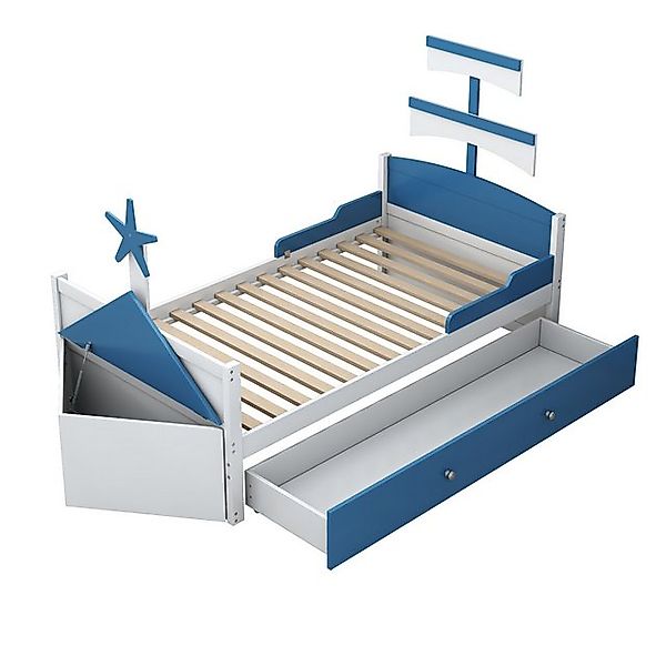 STILVORA Kinderbett 90×200 Bettgestell mit Matratze,Einzelbett mit Stauraum günstig online kaufen