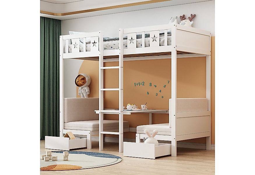 autolock Kinderbett Etagenbett, Kinderbett, Bett/Schreibtisch 2 in 1, 90*20 günstig online kaufen