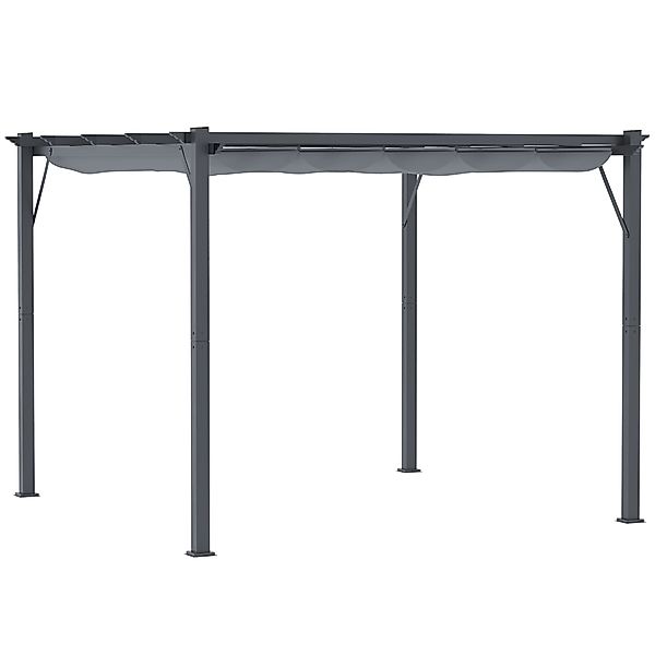 Outsunny Pergola Pavillon  Terrassenüberdachung mit Schiebedach, Garten, Al günstig online kaufen