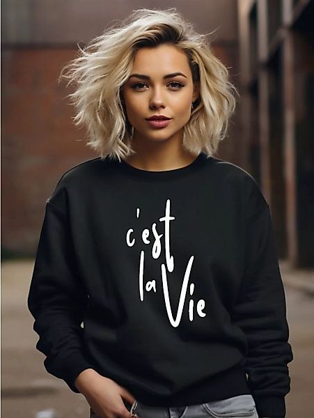 ANNIS Fashion & Accessoires Sweatshirt C`EST LA VIE (1-tlg) normale Passfor günstig online kaufen