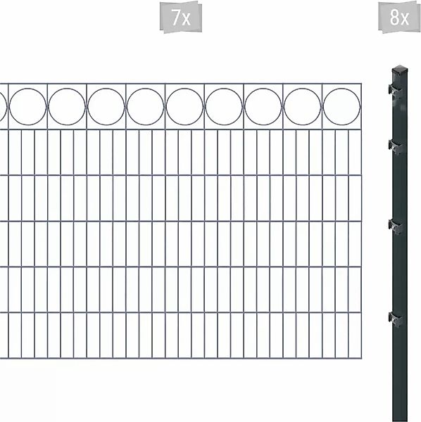 Arvotec Doppelstabmattenzaun "ESSENTIAL 120 zum Einbetonieren "Ring" mit Zi günstig online kaufen