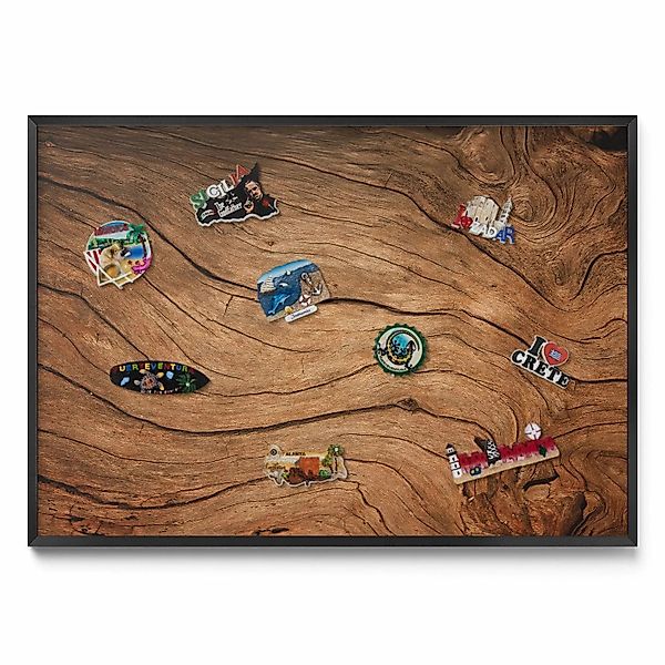 Tulup Magnettafel Gerahmte Magnettafel für Urlaubserinnerungen Struktur Aus günstig online kaufen