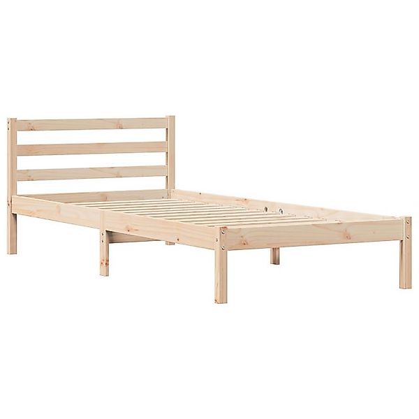 vidaXL Bett Bettgestell mit Kopfteil 90x210 cm Massivholz Kiefer (1-tlg) günstig online kaufen