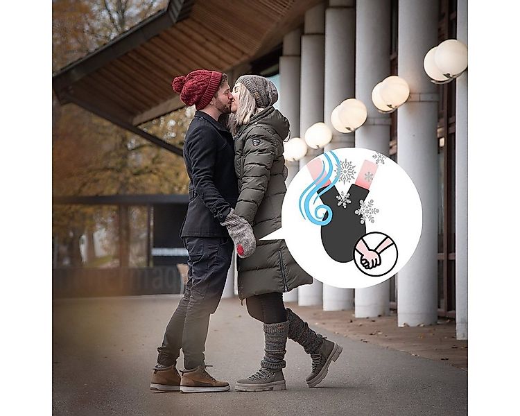 McRon Strickhandschuhe Pärchenhandschuh Modell Valentina (mit Herz) gefütte günstig online kaufen