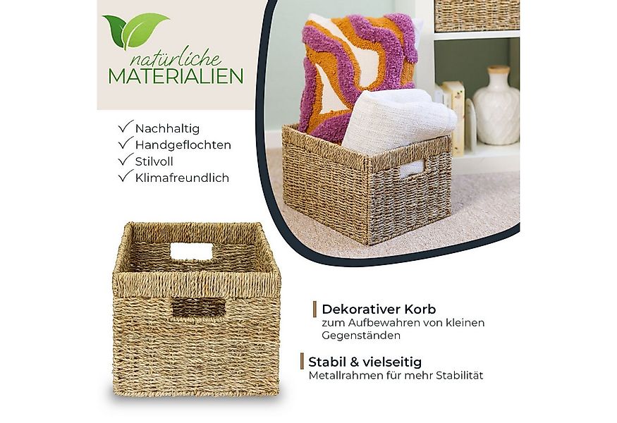 HMF Regalkorb Aufbewahrungskorb, Korb geflochten aus Seegras, passend für B günstig online kaufen