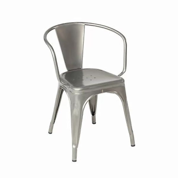 Stapelbarer Sessel A56 Outdoor metall / Edelstahl roh Für den Außenbereich günstig online kaufen