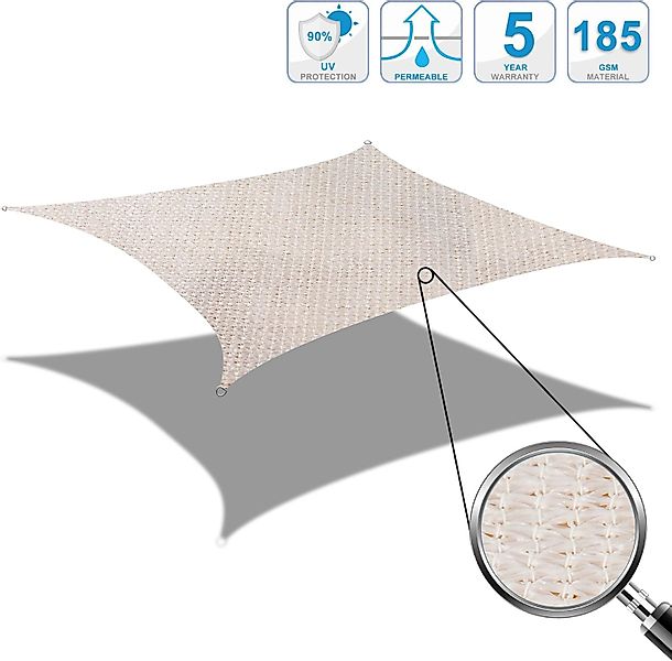 Liszton Sonnensegel Sonnensegel Rechteck 3x5m, Sonnenschutz günstig online kaufen