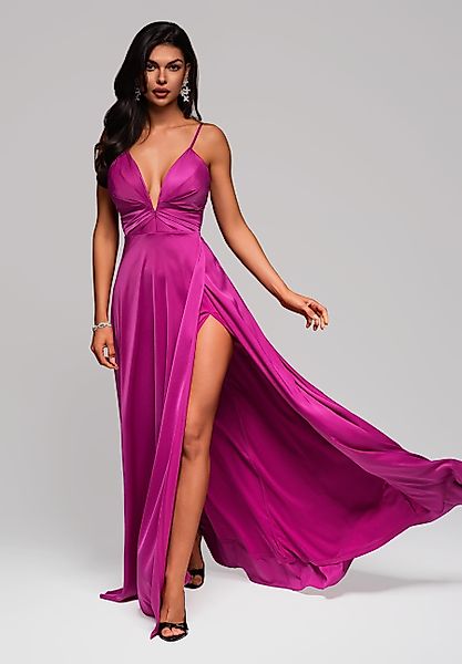 OMBRE Abendkleid Elegantes Maxikleid mit Beinschlitz günstig online kaufen