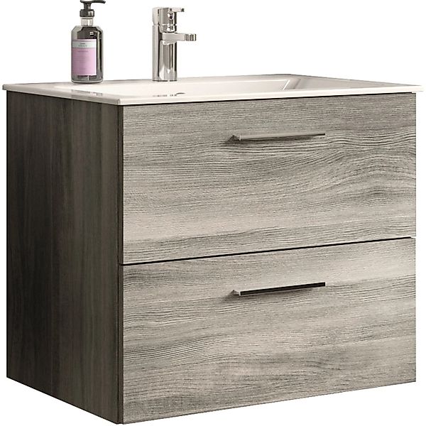 Wachbeckenunterschrank York Rauchsilber 60 cm günstig online kaufen