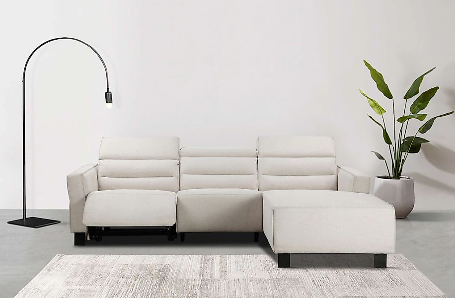 Home affaire Ecksofa "Carpari, L-Form, 263 cm, manuelle o. elektrische Rela günstig online kaufen