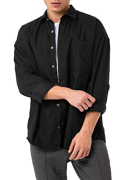 RedBridge Jeanshemd Oversized aus Baumwolle mit Brusttasche Casual günstig online kaufen
