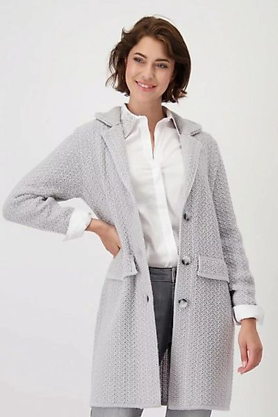 Monari Blusenshirt Strickmantel mit Lurex chrome melange günstig online kaufen