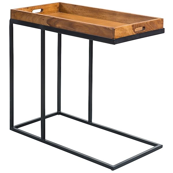 FINEBUY Beistelltisch Beistelltisch massiv Holz Tabletttisch günstig online kaufen