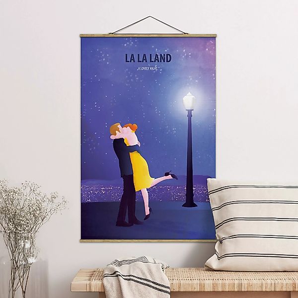 Stoffbild Portrait mit Posterleisten - Hochformat Filmposter La La Land II günstig online kaufen