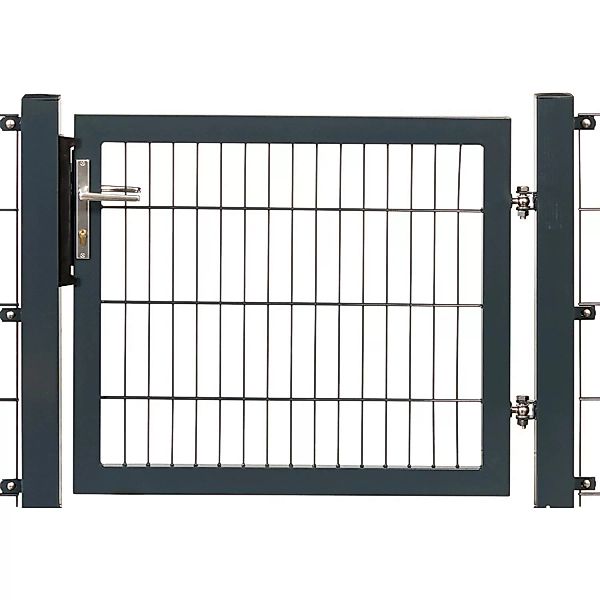Einzeltor Premium Doppelstabmattenfüllung Anthrazit Rahmen 180 x 100 cm günstig online kaufen
