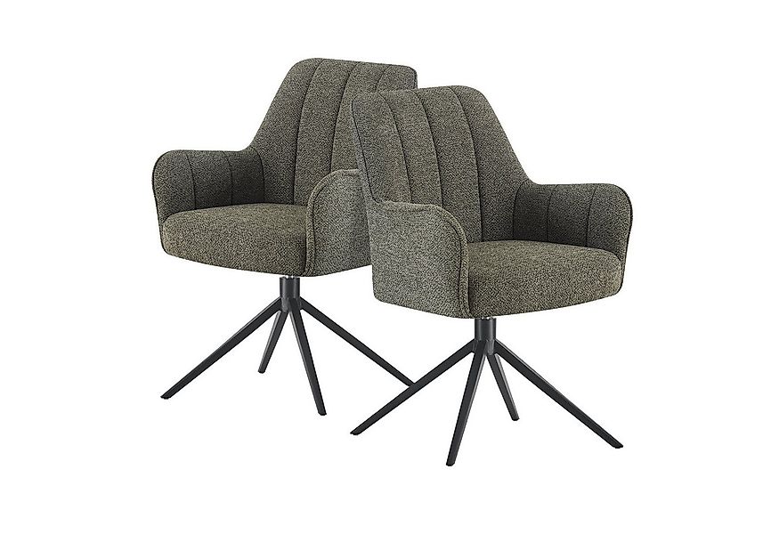 DUBI Möbel Polsterstuhl THOMAS-ZARA, 360° drehbar mit Rückholfunktion 2er-S günstig online kaufen