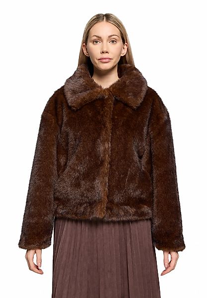 Cartoon Fellimitatjacke "Damen mit Eingrifftaschen" günstig online kaufen