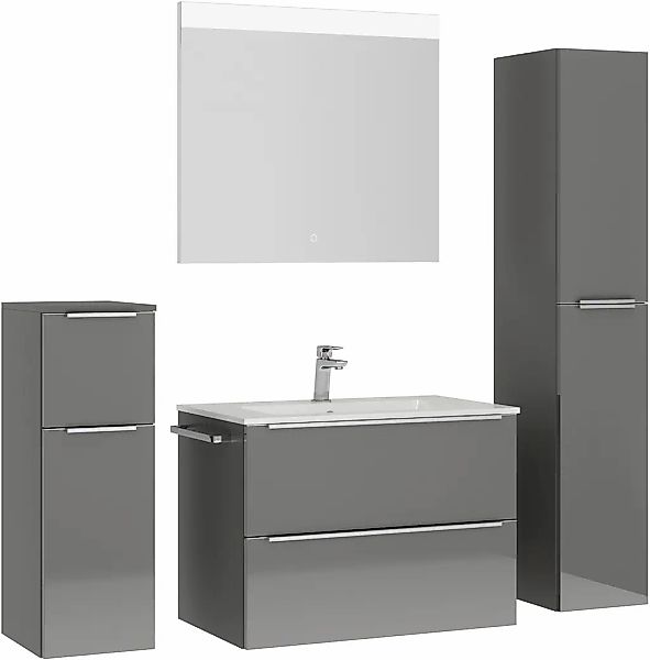 nobilia Badmöbel-Set "Levere" vormontiert, mit Soft-Close, 4 Stk. tlg. günstig online kaufen