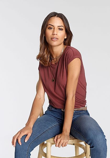 Tamaris T-Shirt mit verkürzten Ärmeln günstig online kaufen