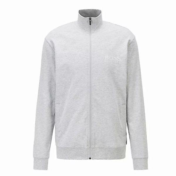 HUGO BOSS Herren Sweat-Jacke - Authentic Jacket Z, Loungewear, Zipper Grau günstig online kaufen
