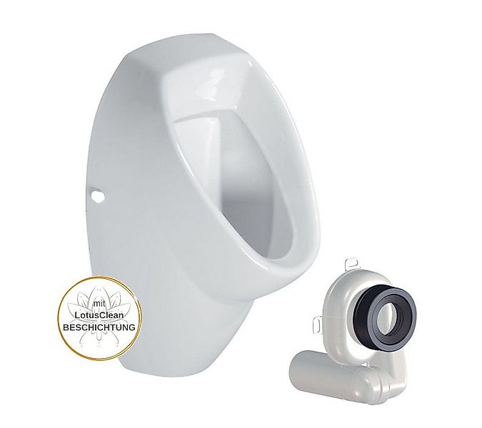 HGMBAD Urinal Urinal Zulauf von hinten Beschichtung und Siphon, Keramik, Wa günstig online kaufen