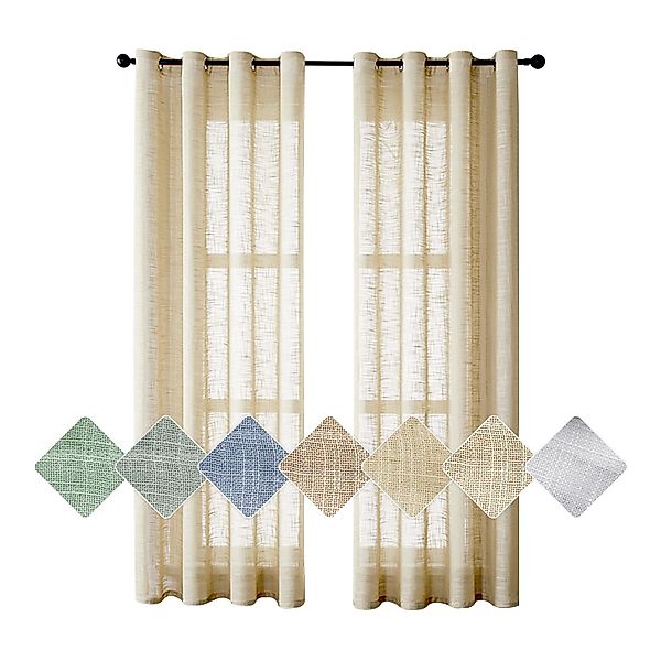 BYSURE Gardine (2 St), Ösen, transparent, günstig online kaufen