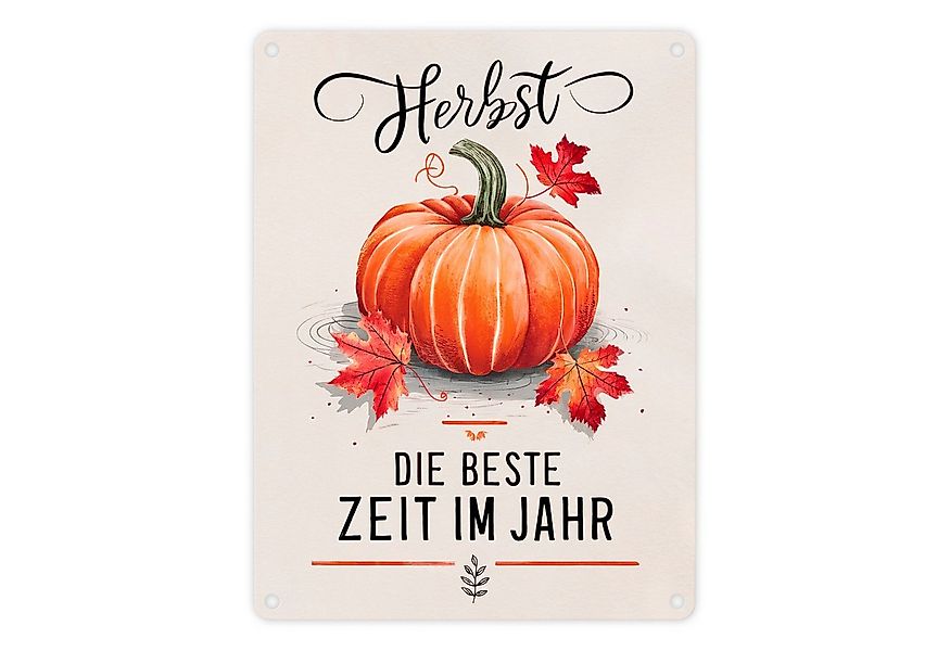 speecheese Metallschild Herbst, die Beste Zeit Metallschild in 15x20 cm mit günstig online kaufen