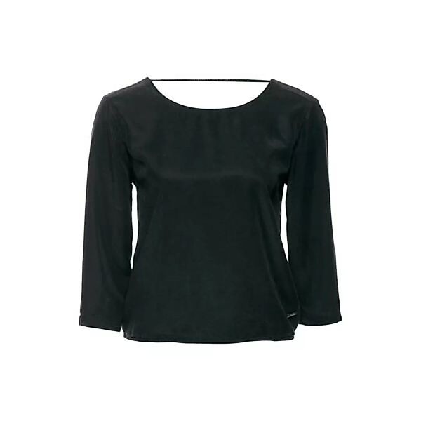 Schwarzes Shirt "V-back-shirt" Aus Tencel günstig online kaufen