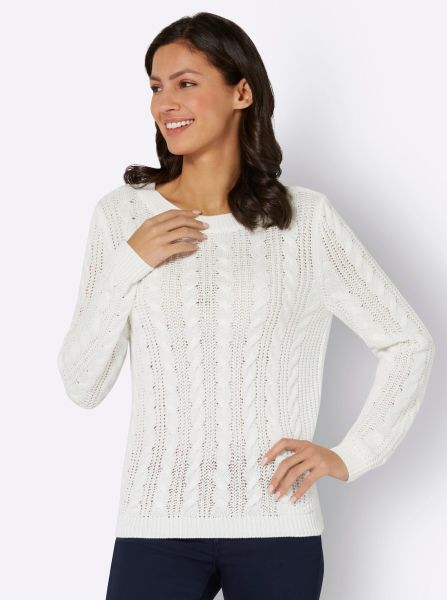 Sieh an! Strickpullover Rundhalspullover günstig online kaufen