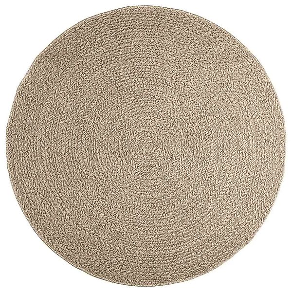 vidaXL Teppich ZIZUR Beige Ø 160 cm Jute-Optik Indoor und Outdoor 4010416 günstig online kaufen