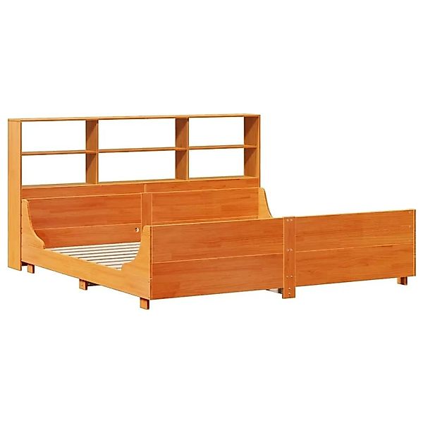 vidaXL Massivholzbett ohne Matratze Wachsbraun 180x200 cm Massivholz 332379 günstig online kaufen