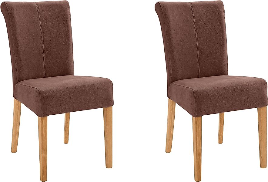 Home affaire 4-Fußstuhl "Barcelona" (Set) 2 Stk. Microfaser Stuhlbeine aus günstig online kaufen