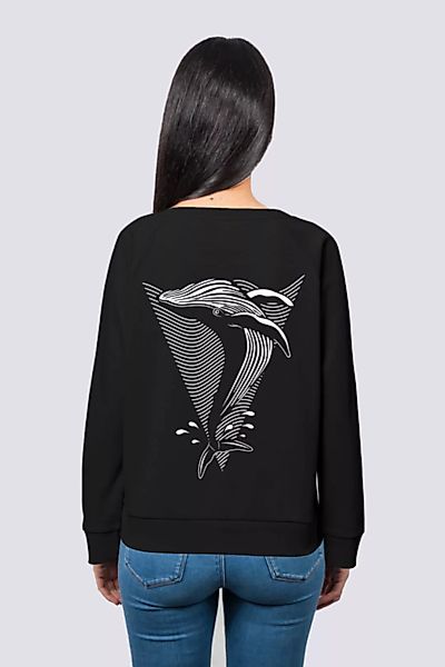 Whale, Frauen Premium Pullover, Sweatshirt Aus Bio Baumwolle Wal Print günstig online kaufen