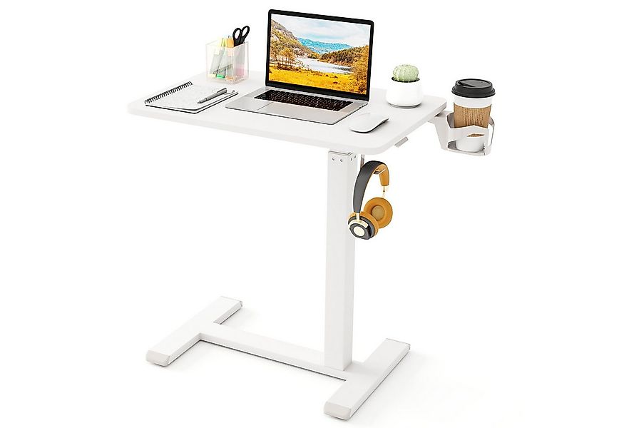 COSTWAY Laptoptisch, Beistelltisch für Bett mit Rollen, höhenverstellbar günstig online kaufen