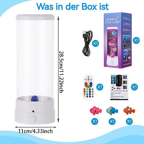 QUBEBU LED Dekolicht Lavalampe LED Fischlampe günstig online kaufen