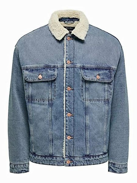 ONLY & SONS Jeansjacke - Stylische Winter Jeansjacke mit Teddyfell – ONSWIL günstig online kaufen