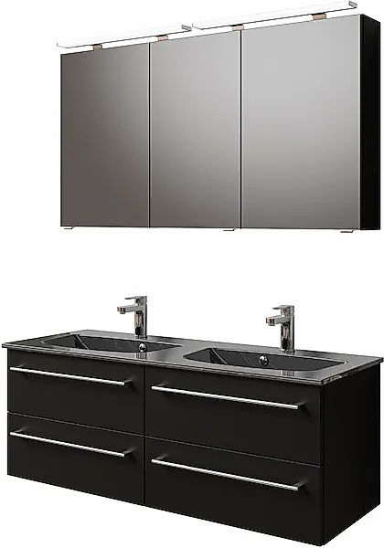 Saphir Badmöbel-Set »Serie 6025 2-teilig Mineralmarmor-Waschtisch mit LED-S günstig online kaufen