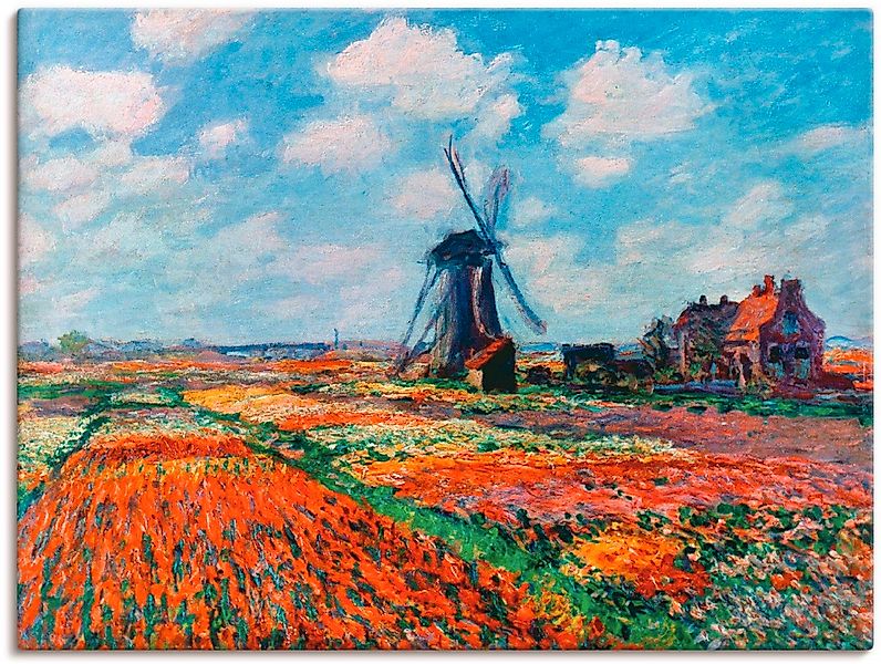 Artland "Tulpenfelder in Holland, 1886" Blumenwiese 1 Stk. tlg. auf Holzrah günstig online kaufen