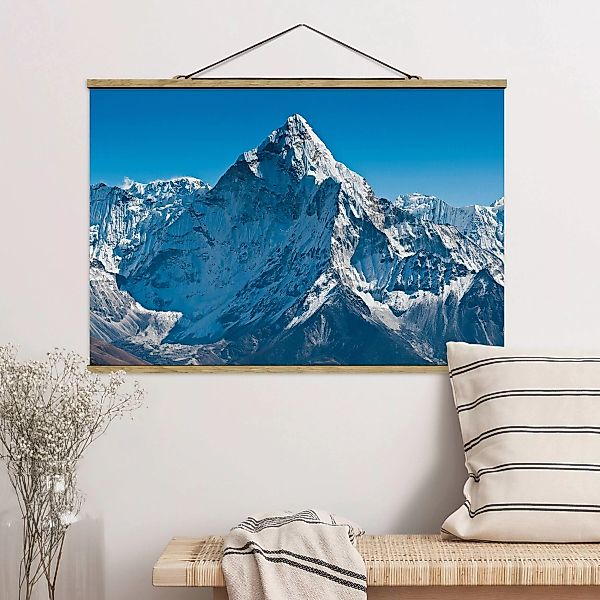 Stoffbild Berge mit Posterleisten - Querformat Der Himalaya günstig online kaufen