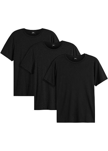 bonprix T-Shirt (Packung, 3-tlg., 3) T-Shirt (3er Pack) mit Rundhalsausschn günstig online kaufen