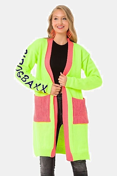 Cipo & Baxx Cardigan "Stickjacke", 1 Stk. Im coolen Neon-Design, WP242 günstig online kaufen