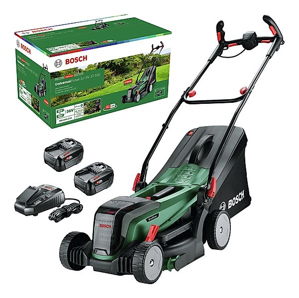 BOSCH Akkurasenmäher UniversalRotak, 37 cm Schnittbreite, günstig online kaufen