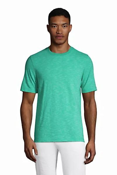 Kurzarm-Shirt aus Slub-Jersey, Classic Fit, Herren, Größe: L Normal, Grün, günstig online kaufen